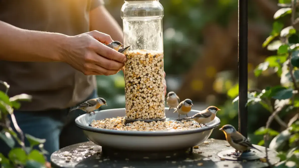 Krmení zahradních ptáků praktické rady a chyby kterým se vyhnout