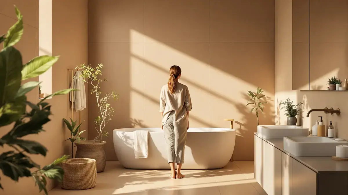Opustit tuto módní barvu roku 2026 může proměnit koupelnu, kterou považujeme za příliš chladnou a těžkou